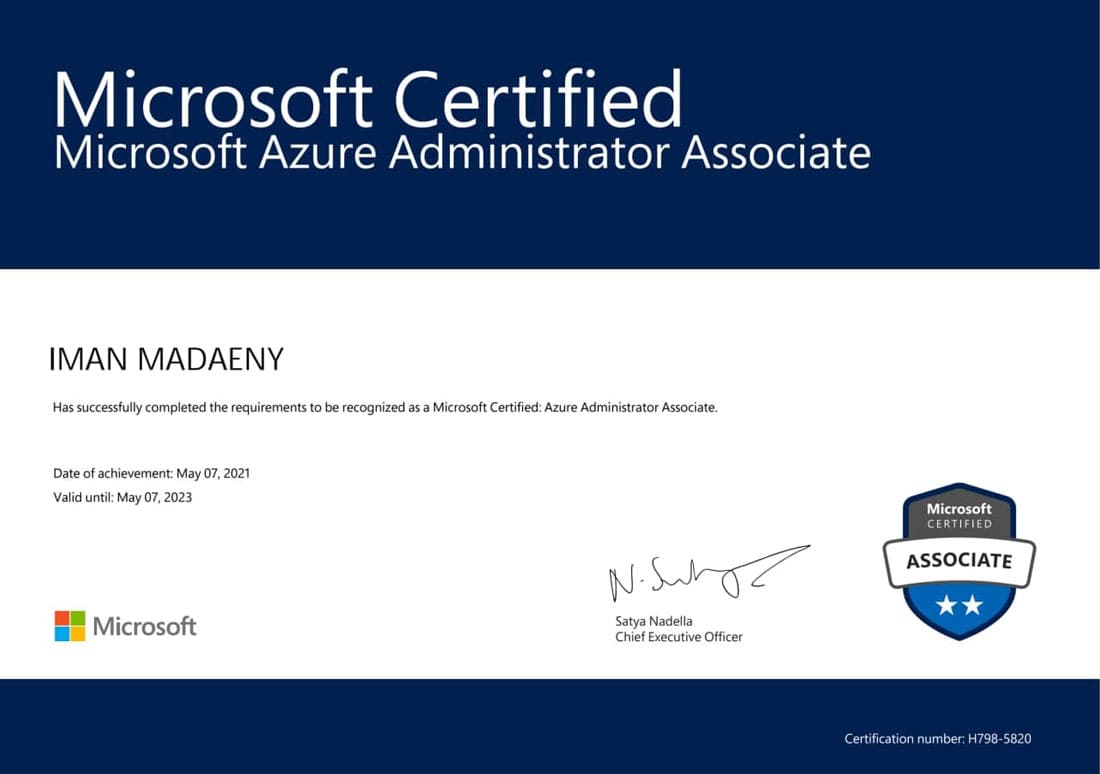 Microsoft Azure Administrator Associate Certification