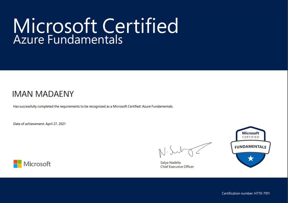 Azure Fundamentals Certification