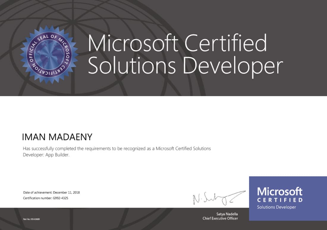 Microsoft Certified Solutions Developer