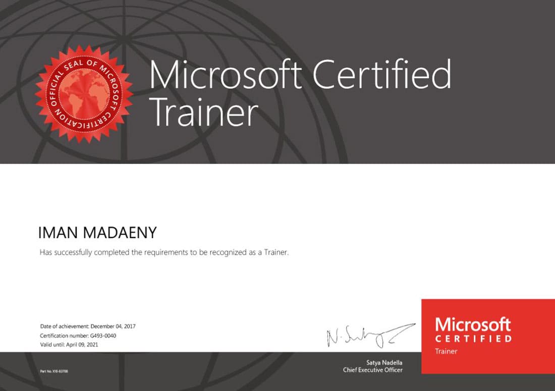 Microsoft Certified Trainer