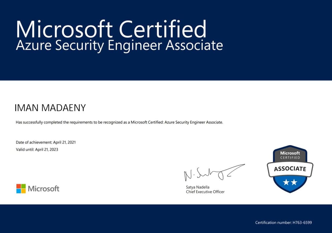 Azure Security Engineer Associate Certification